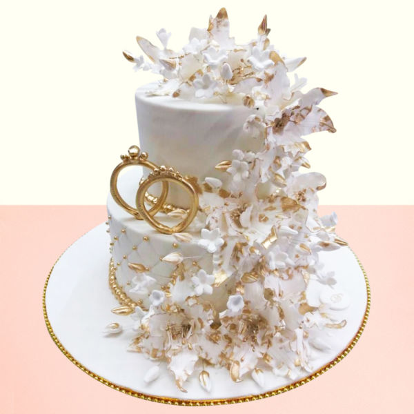  Creamy Creations Wedding Cake