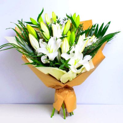 Dreamy Pure White Lilies