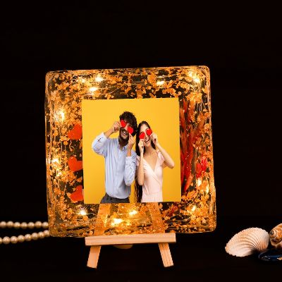 Personalized Resin Art Photo Lamp