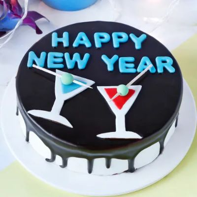 Happy New Year Chocolate Cake