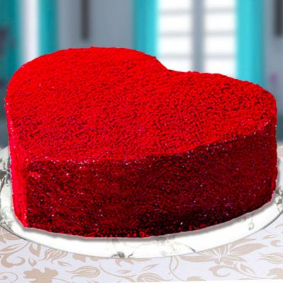 Special Red Velvet Heart Cake