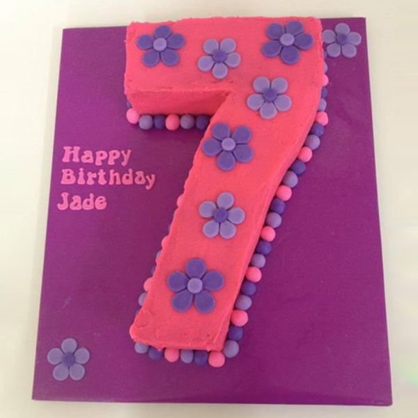  Floral Theme Number Cake