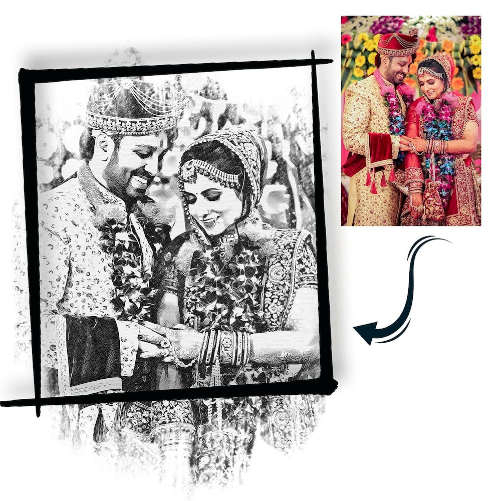  Marriage Ceremony Pencil Art