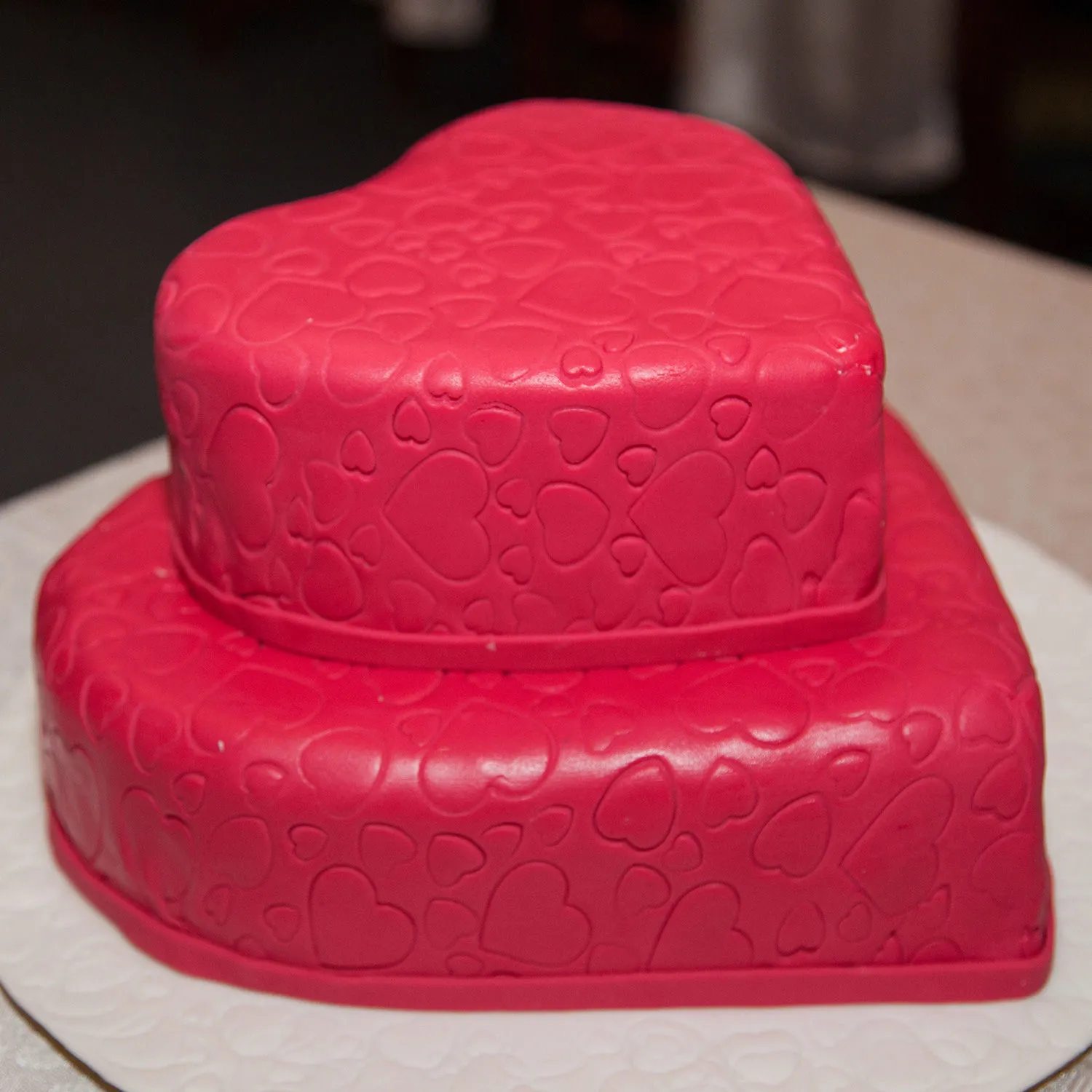  Heart Shaped 2 Tier Truffle Cake