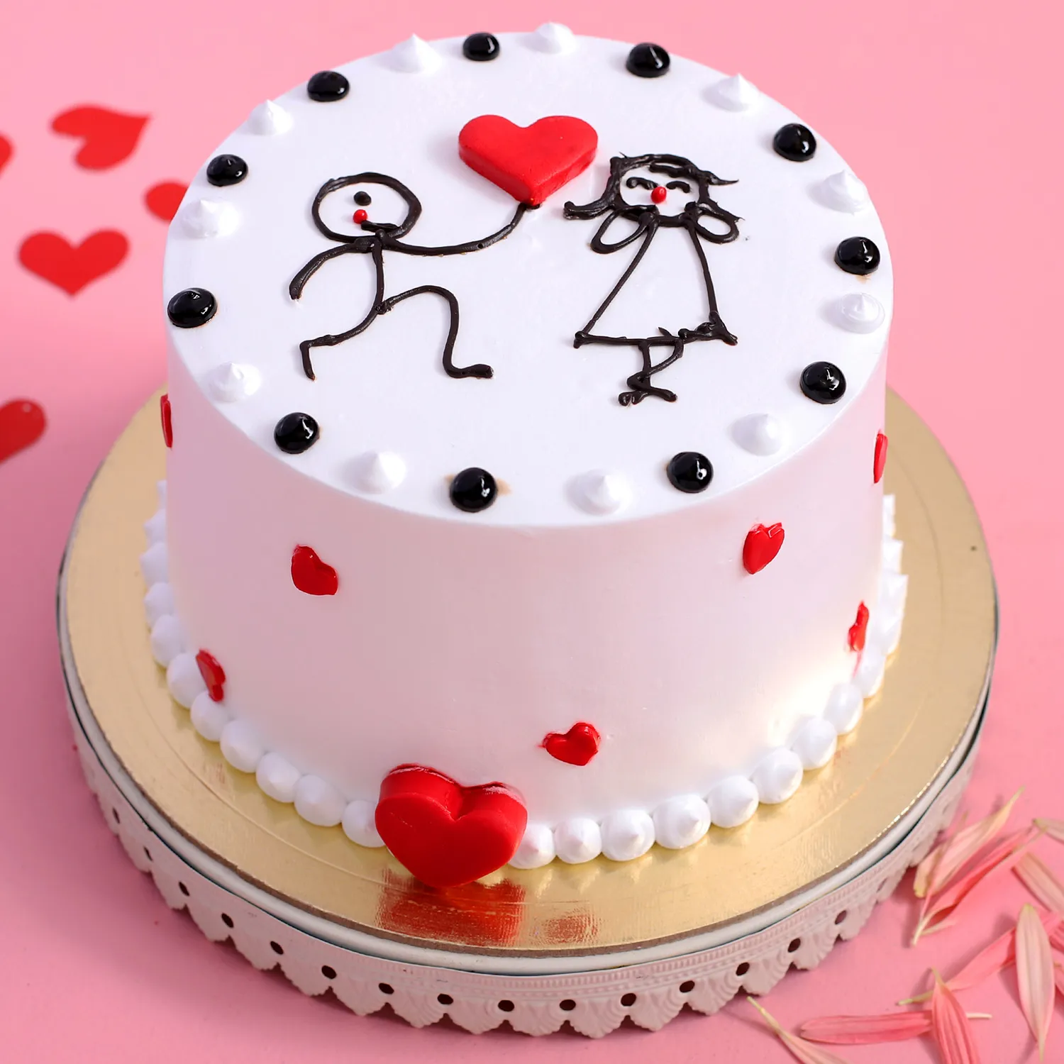  Love Couple Vanilla Designer Cake